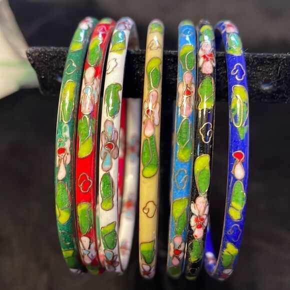 Cloisonné bracelet set (7) - Picture 1 of 2